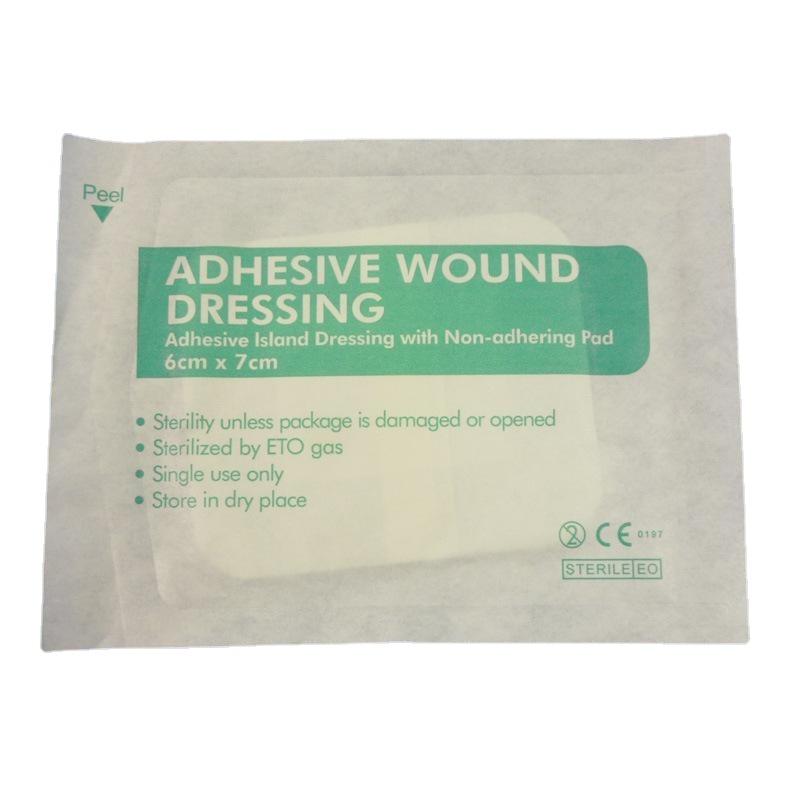 12Pcs Large Size Hypoallergenic Non-woven Medical Adhesive Wound Dressing Band Aid Bandage Large Wound First Aid 6*7cm