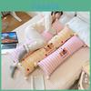 Cartoon Dachshund Striped Cotton Cushion With Embroidered Design For Relaxing Bed Use