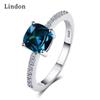 Классическое кольцо Lindon для женщин с цирконом круглой формы, подарок на свадьбу, размер 6-10