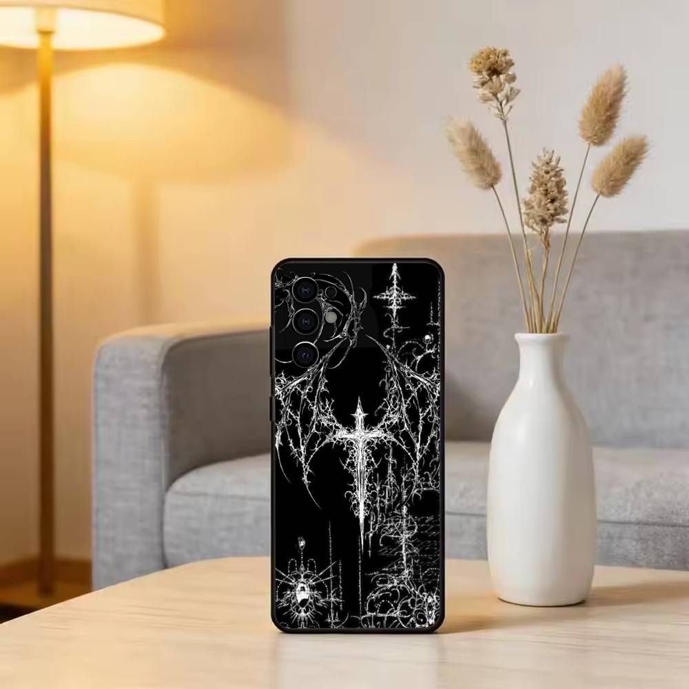 G-Gothic Кибер Сигил Чехол для телефона Для Samsung S25,S24,S21,S22,S23,S30,Ultra,S20,Plus,Fe,Lite,Note,10,Черный Чехол