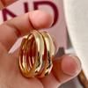 Элегантная лаконичная серьга-кольцо с золотым покрытием для женщины, винтажная геометрическая, для вечеринки, отпуска, ювелирные аксессуары, поделки, подарки