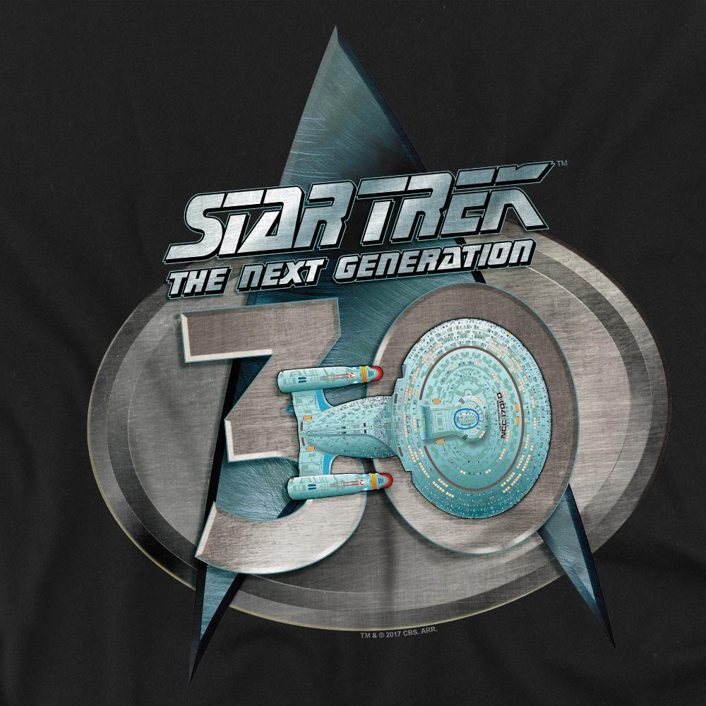 Star Trek Unisex Adult The Next Generation 30 Logo T-Shirt