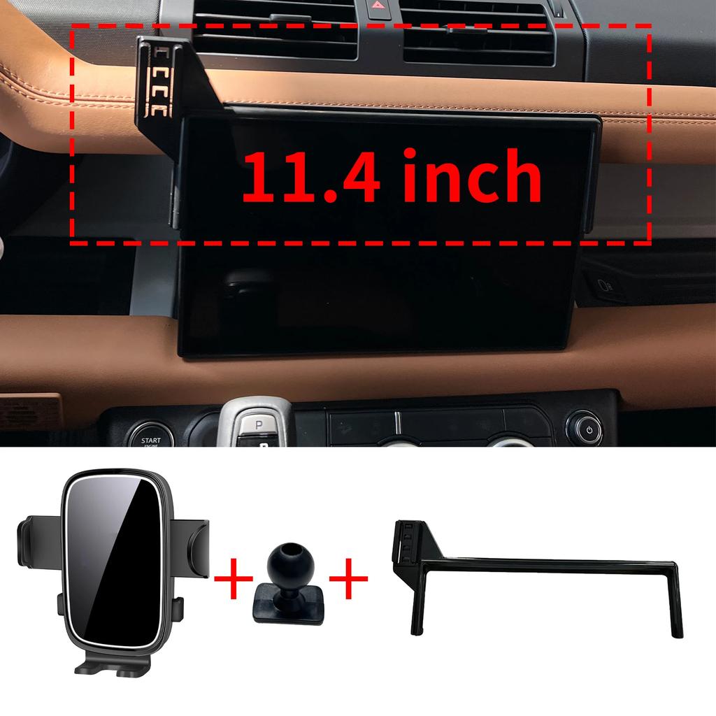 Support de téléphone personnalisé adapté pour Land Rover Defender 2022 2023 2024 2025, Base d'écran de tableau de bord, sans perceuse