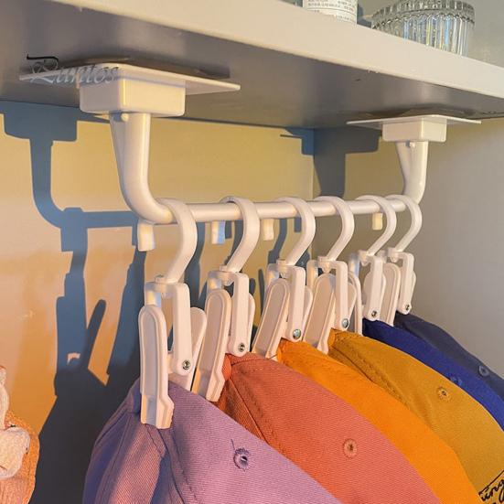 2 шт., зажим для шляпы, ветрозащитная противоскользящая вешалка для сушки одежды, крючки, вращающаяся прищепка для шапок, полотенец, носков