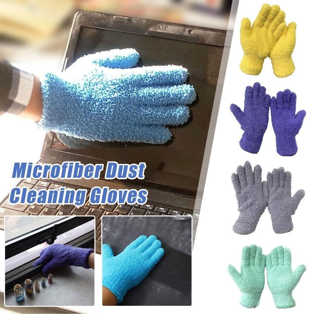1 Pair Super Soft Microfiber Cleaning Gloves Comfortable Household Gloves House Cleaning