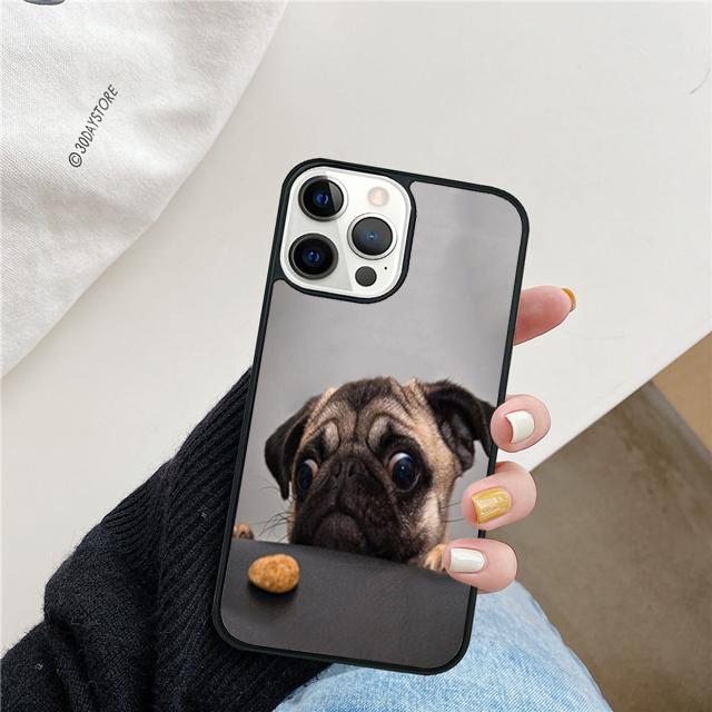 animal butterfly dog pug Phone Case Cover For iPhone 17 Air 15 16 14 13 12 Pro Max 11 Pro Max Plus Coque Shell