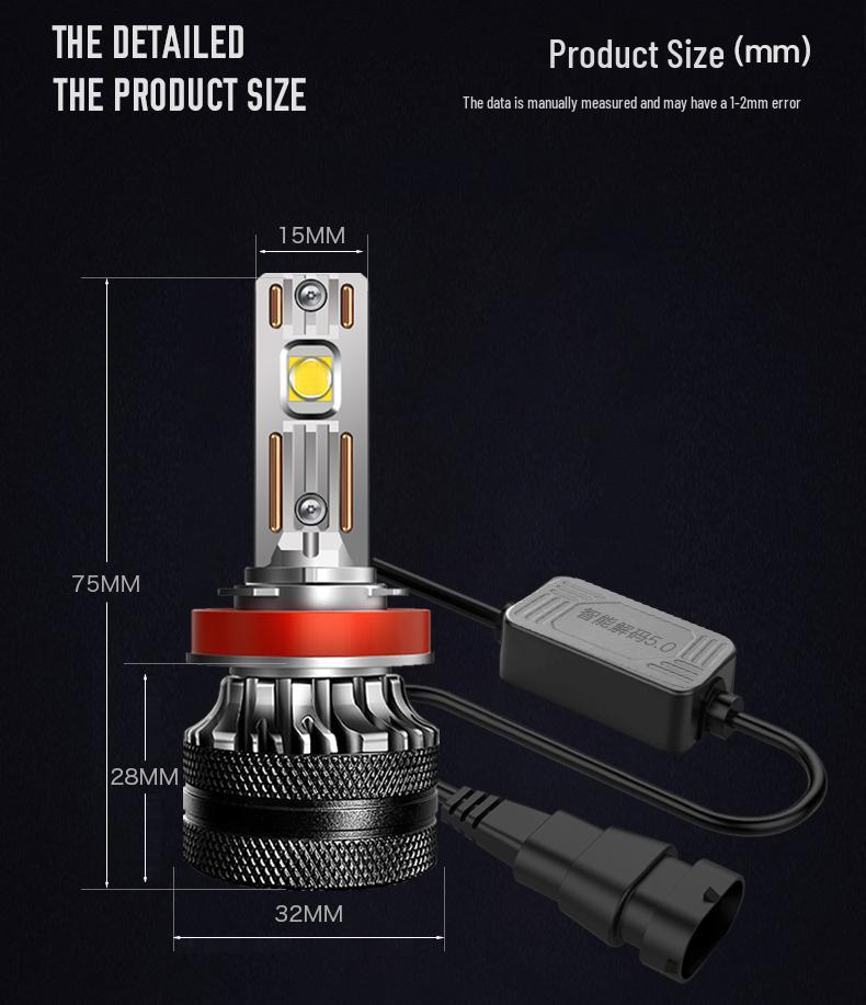 Супер яркая светодиодная автомобильная фара с линзой, прожектором и режимами ближнего/дальнего света для моделей H7, H4, H11, H8