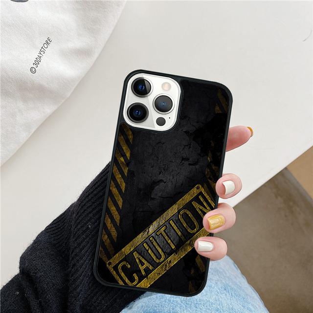 Предупреждающий знак радиации Чехол для телефона Для iPhone 17 Air 15 16 14 13 12 Pro Max 11 Pro Max Plus Coque Shell