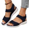 Summer new platform sandals fly-woven breathable casual sandals foot cover foreign trade large size spot women's beach sandals