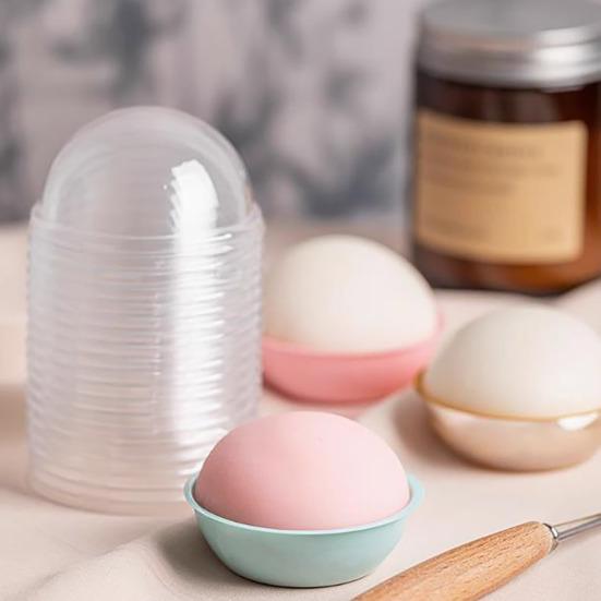 Набор из 50 шт. коробок для упаковки тортов, прозрачные пластиковые мини-коробки для кексов с надежной крышкой, подарочная коробка для выпечки для маленьких тортов, пирожных, десертов, печенья