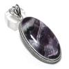 Natural Chevron Amethyst Gemstone 925 Sterling Silver Jewelry Pendant 2.76" c3N24