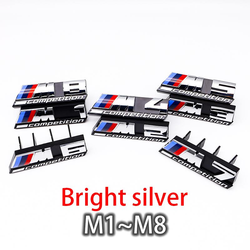 MFCN7 3D ABS M Logo Car Front Grille Badge Sticker Competition Badge Accessories For BMW M1 M2 M3 M4 X5M M6 M7 M8 F48 G01 E84 E83 F10