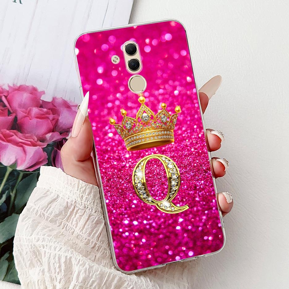 For Huawei Mate 20 Lite Case SNE-AL00 Stylish Crown Letters Cover Soft Slim Phone Case For Huawei Mate 20 Pro Mate20 Lite Fundas