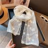 Long Women's Lace Scarf Retro Female Headscarf Versatile Silk Scarf