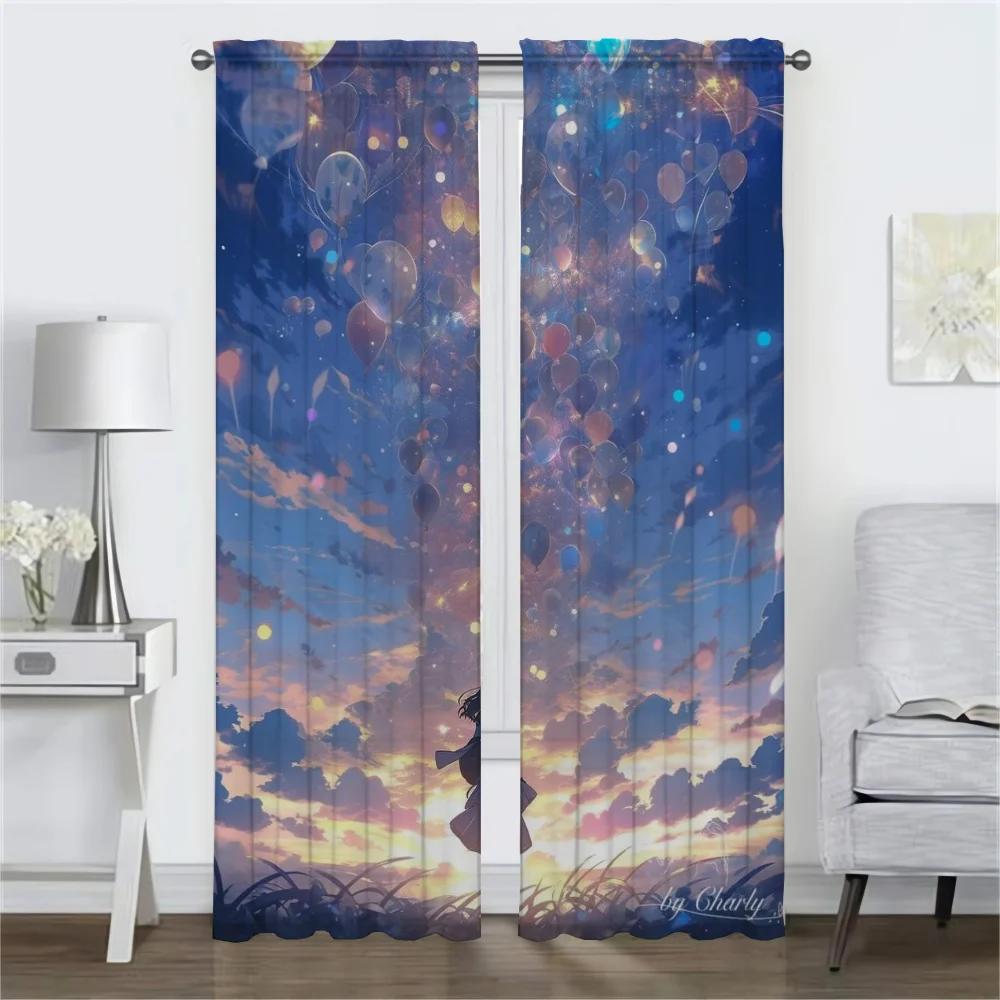 Непродуваемые шторы от комаров Sky and Ocean для камеры, домашние интерьерные шторы для гостиной, шторы блэкаут, шторы-перегородки для кухни