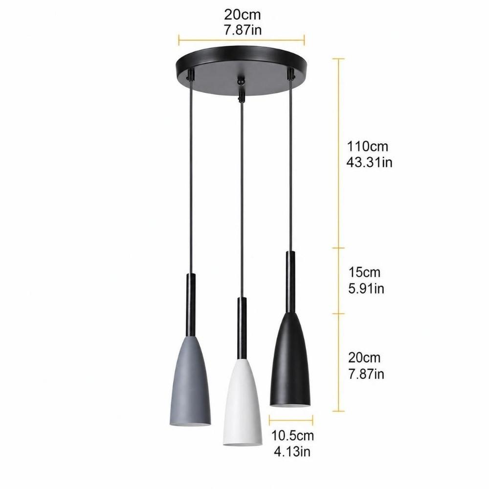 E26 Base Pendant Chandelier 110V Cluster Chandelier Light Hanging Light Fixture  Bedroom