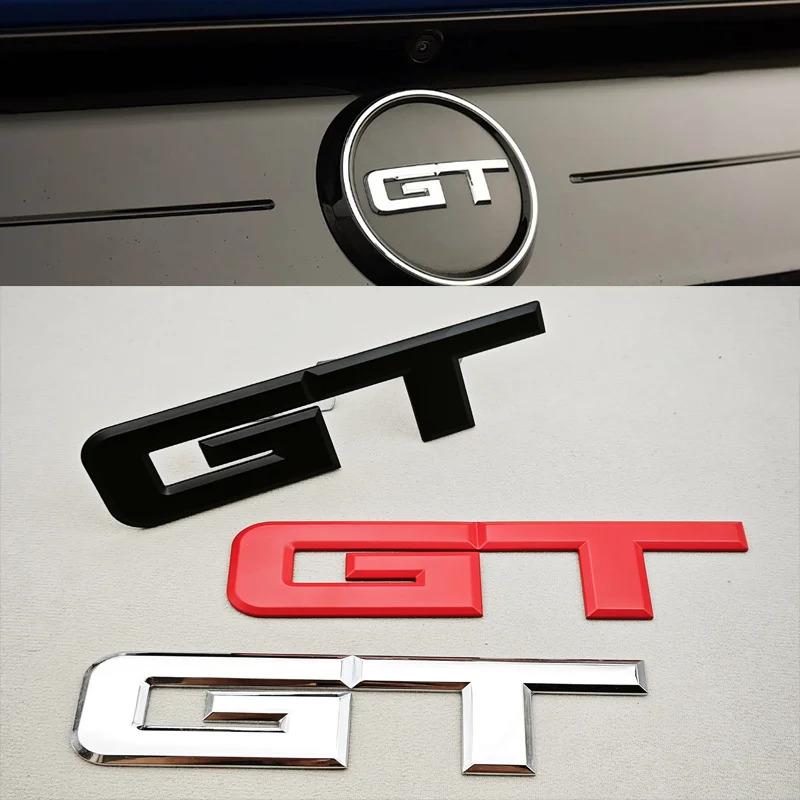 gjbmq10 3D Metal Logo GT Car Rear Boot Trunk Emblem Fender Side Front Grille Badge Sticker Decals For Mustang GT Accessories