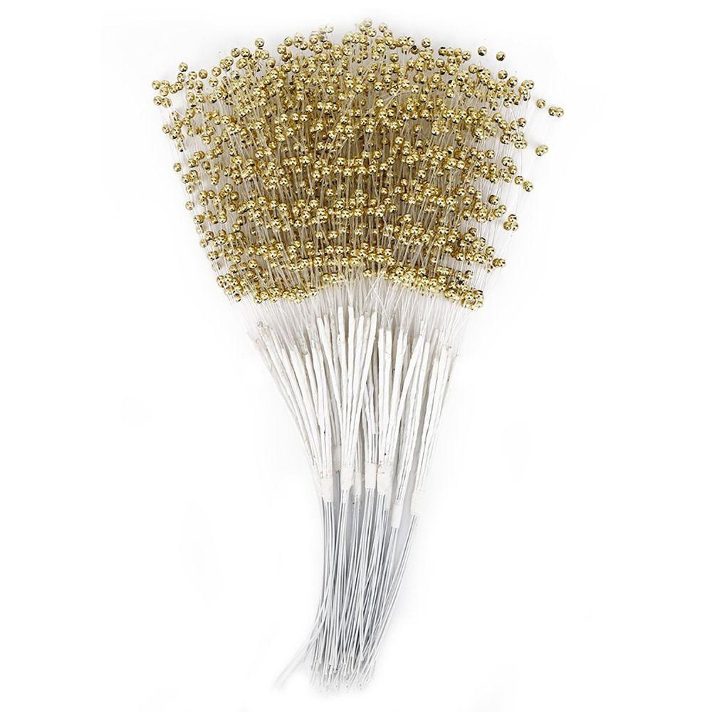 100pcs Artificial Pearls Pearl Sticks 3mm Bead DIY Accessories Decor String Pearls Wedding Party