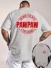 Summer New Mens Casual Printed Tshirt with Threaded Round Neck Short Sleeved Top Doublesided Printing on The Front and Back