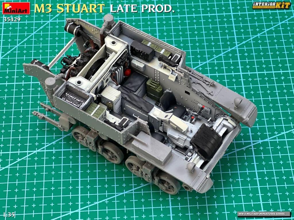Miniart M3 Stuart Поздняя Производство Полный Интерьер Пластиковый Сборный Набор MA35429 1/35 (танк)