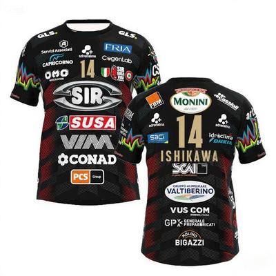 Мужские футболки с длинным рукавом для волейбола с 3D-принтом и круглым вырезом - Мягкая полиэстеровая ткань средней эластичности, летняя одежда свободного кроя