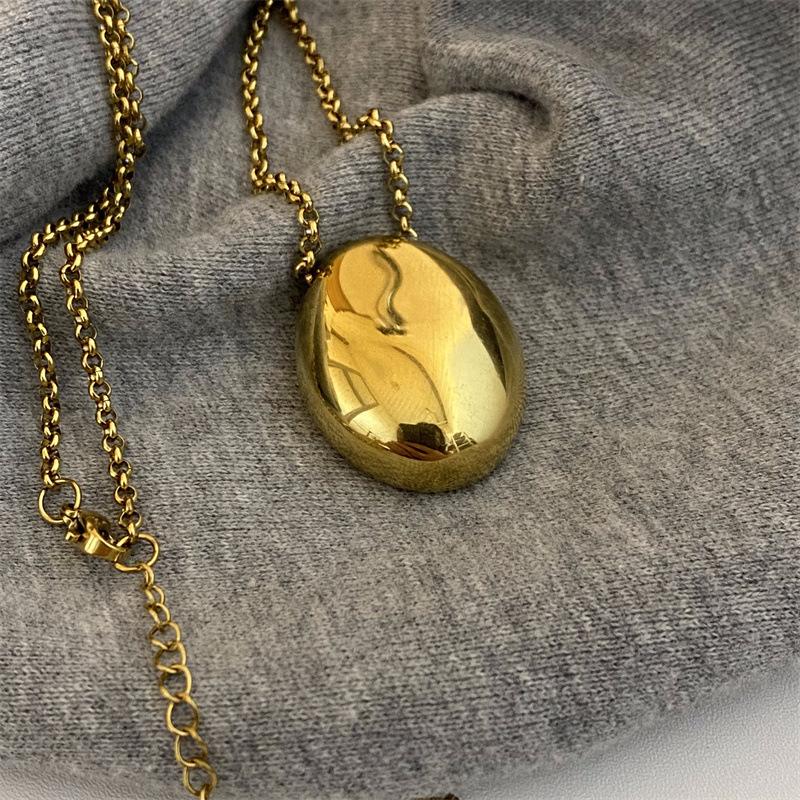 Stainless Steel Waterdrop Geometric Long-style Luxury Niche Sweater Chain Necklace