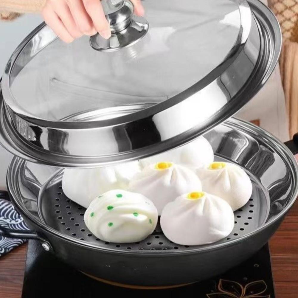 Deepened Steaming Tray Rust-proof Wok Steamer Steamer Shelf Dumplings Steamer Tray  Kitchen Cooking