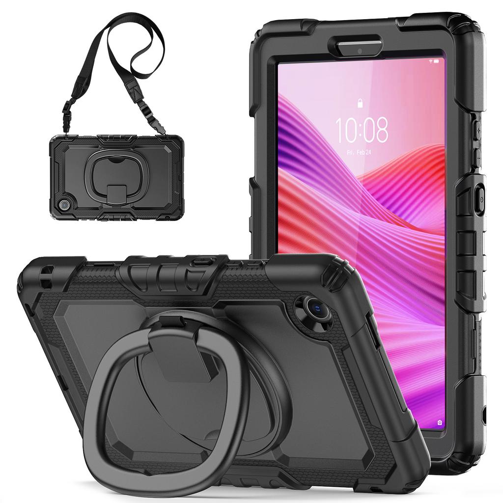 Чехол-подставка для Lenovo Tab K9 TB305FU, чехол для планшета из ПК+силикона с плечевым ремнем