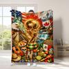 Around The World Cup Flannel Blanket Print Football Club Team Logo Comfortable Blanket Small Blanket