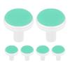 FOMIYES 6-Piece Electric Nail Grinder Replacement Heads for Electric Nail Clippers, Electric Nail File, and Baby Nail Trimmer, Plastic, Light Green