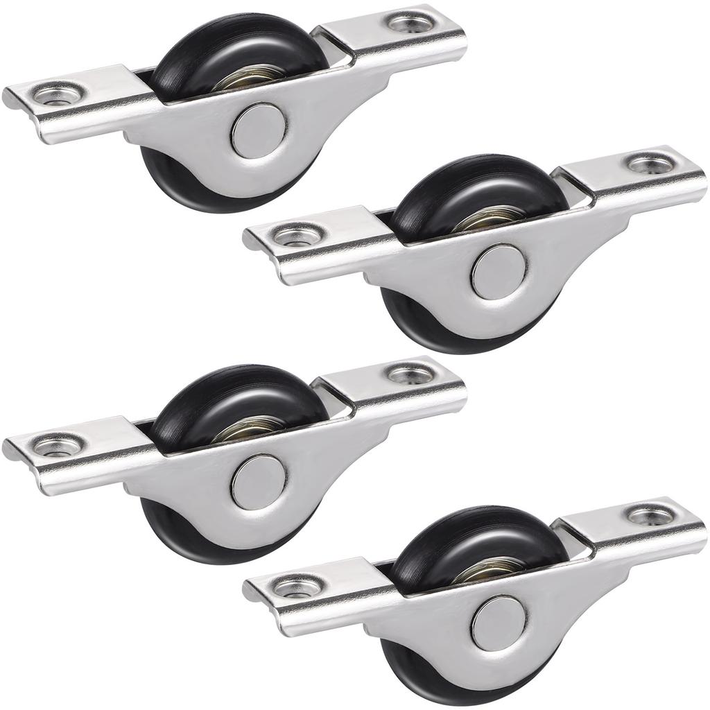 4Pcs Sliding Door Wheel Replacement Kit Nylon Plastic Roller with Metal Core for Wardrobe Cabinet Closet Doors Easy Installation
