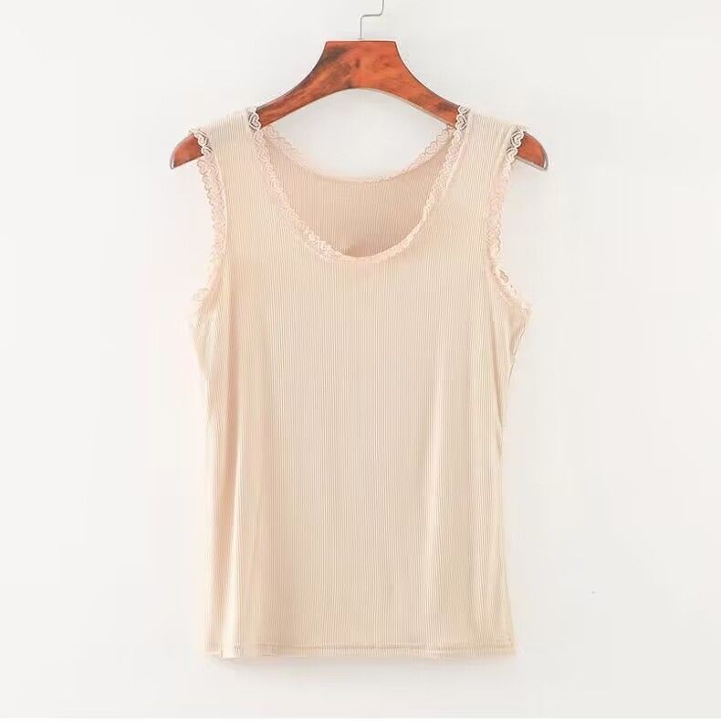 Летний тонкий жилет-комбинезон из модала с резинкой и женским кружевным цветочным узором, облегающий крой для верхней и нижней одежды, а также в качестве базового жилета