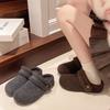 Woolen Bag Head Half Slippers Women Wear Autumn and Winter New Versatile One-pedal Velvet Thermal Cotton Shoes