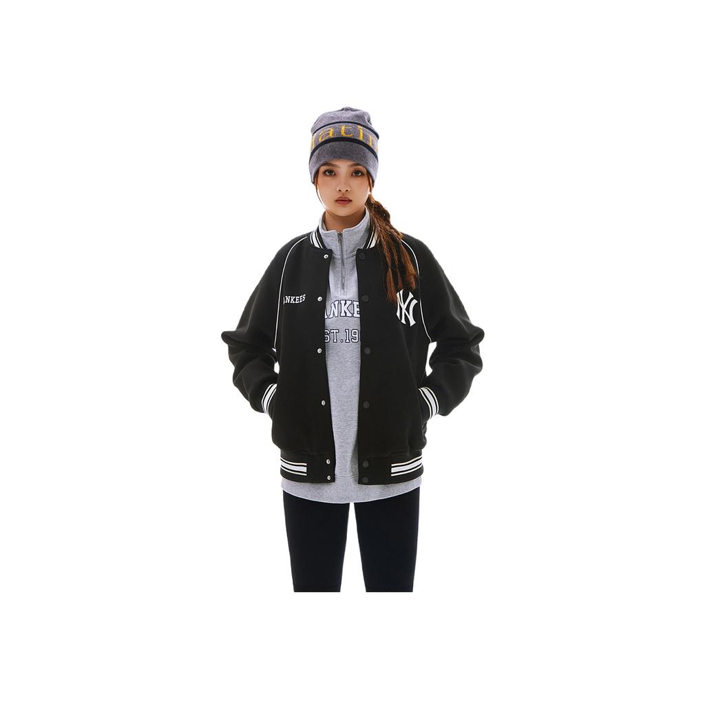 New MLB SS24 Baseball Jacket Unisex Black 3AJPV0841-50BKS