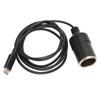 Type C To Cigarette Lighter Adapter 4.9ft Long 15V3A 45W Stable Output USB C To Lighter Cable for