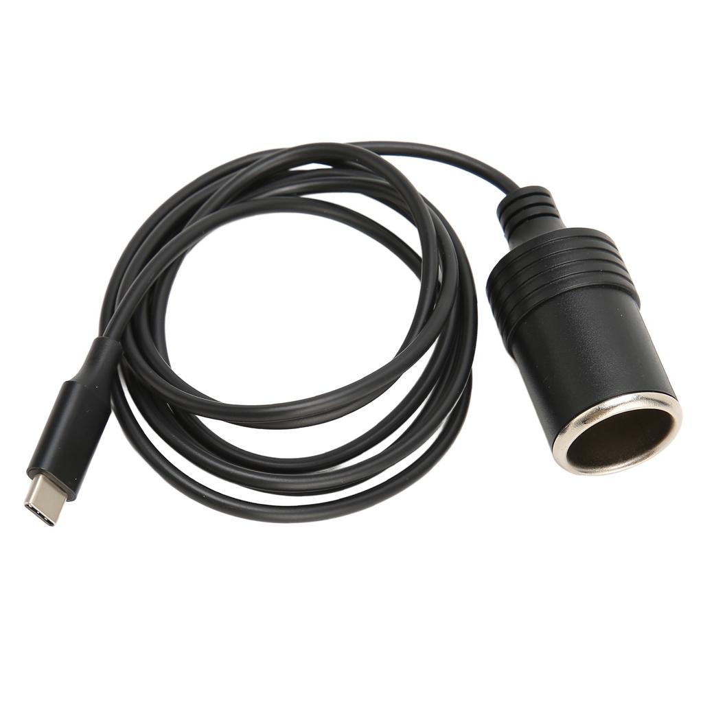 Type C To Cigarette Lighter Adapter 4.9ft Long 15V3A 45W Stable Output USB C To Lighter Cable for Car Vehicle