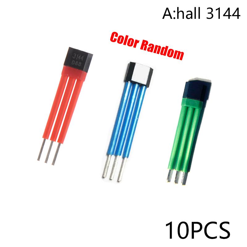 10PCS ElectrocarMotor Hall Effect Sensor 3144 41F 43F 413with High TemperatureInsulation Sleeve 13A A44E Switch forMotor Contro