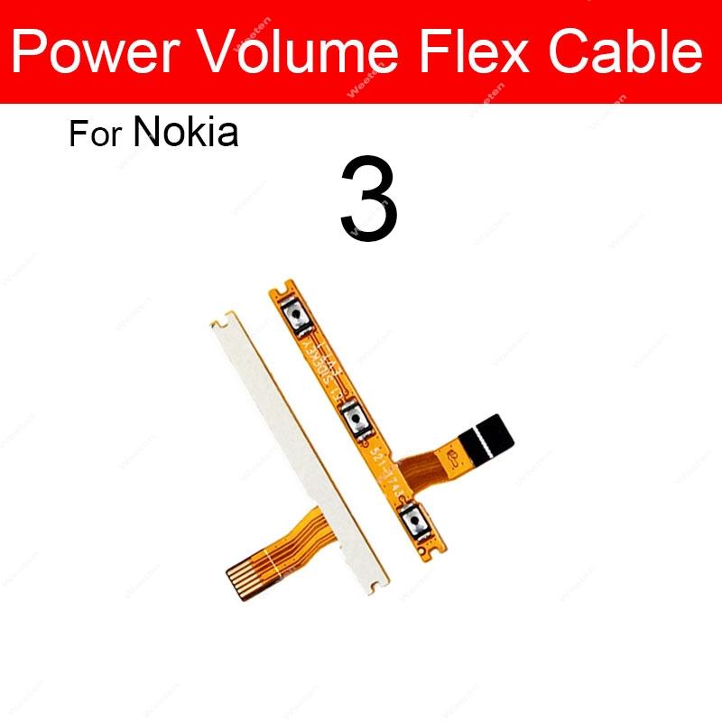 Power Buttons Flex Cable For Nokia 1 2 2.1 3 3.1 3.2 4.2 5 5.1 X2 X3 X5 XL Plus Volume Flex Cable Side Keys Replacement Parts