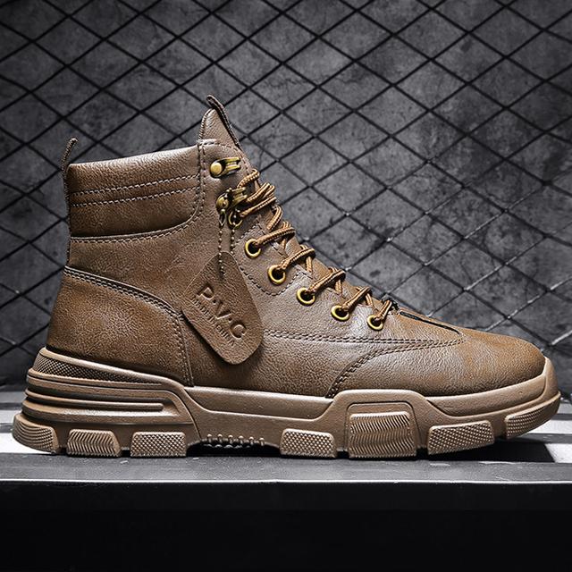 Роскошные мужские военные ботинки из микрофибры, мужские армейские ботинки на шнуровке, рабочая обувь с рантовой строчкой, уличные мужские зимние ботильоны, повседневные