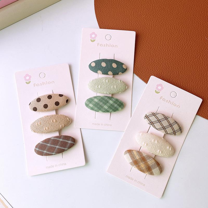 Прекрасная детская заколка для волос для девочек, однотонная заколка для волос с цветочным принтом для маленьких девочек, тканевая заколка с боковой заколкой, милый головной убор