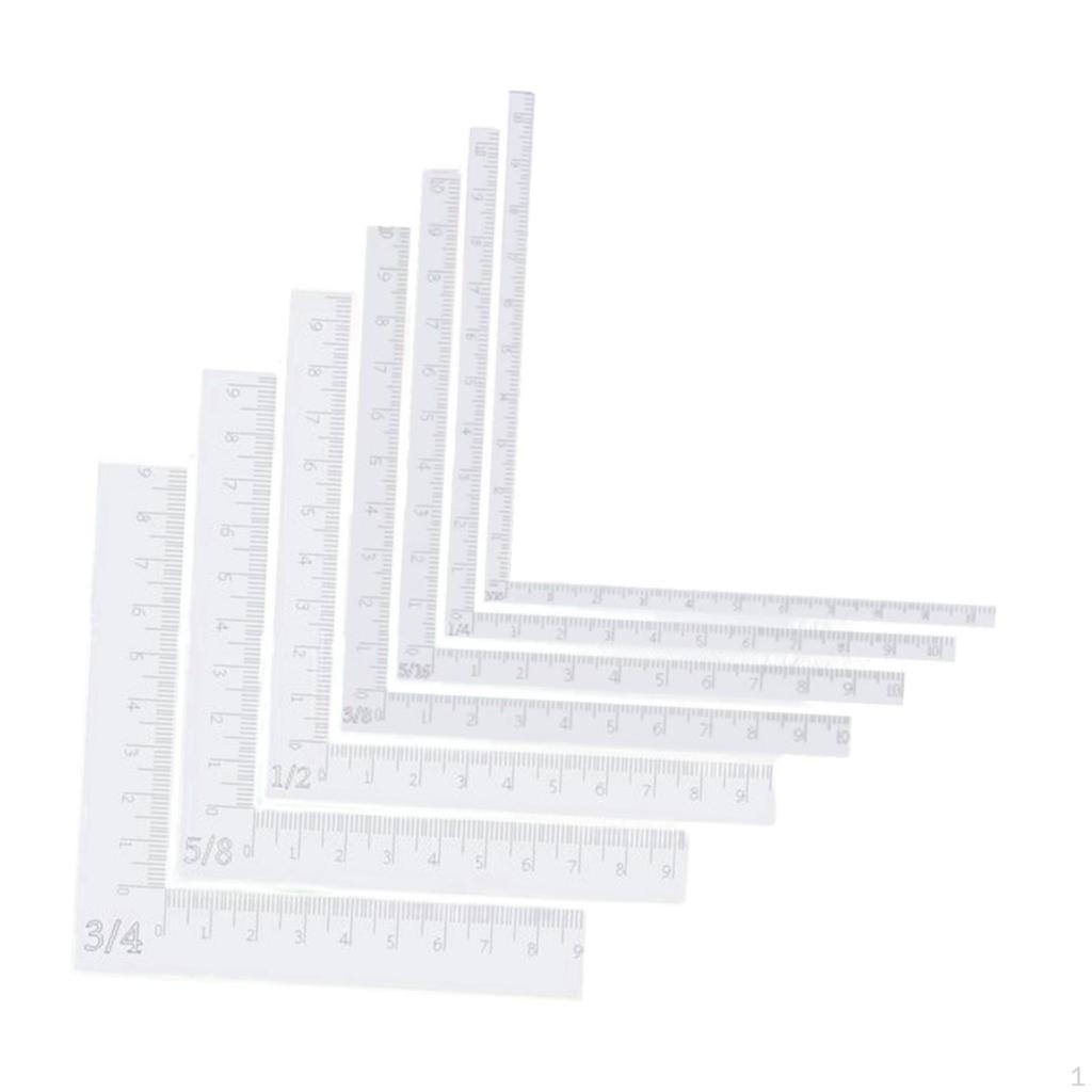 7 предметов позиционирования угловых инструментов для рукоделия прозрачные градуированные точные 90