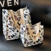 Large Capacity Floral Butterfly Portable Canvas Bag Oxford Cloth Casual Women'S Bag Niche Shoulder Handbag