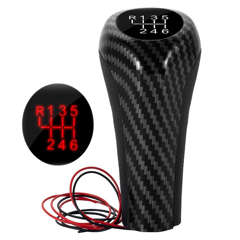 5 6 Speed Manual Gear Shift Knob w/LED Light Shifter Lever Handle Stick For BMW E39 E60 E61 E46 E82 E87 E90 E91 E92 X1 X3 X5