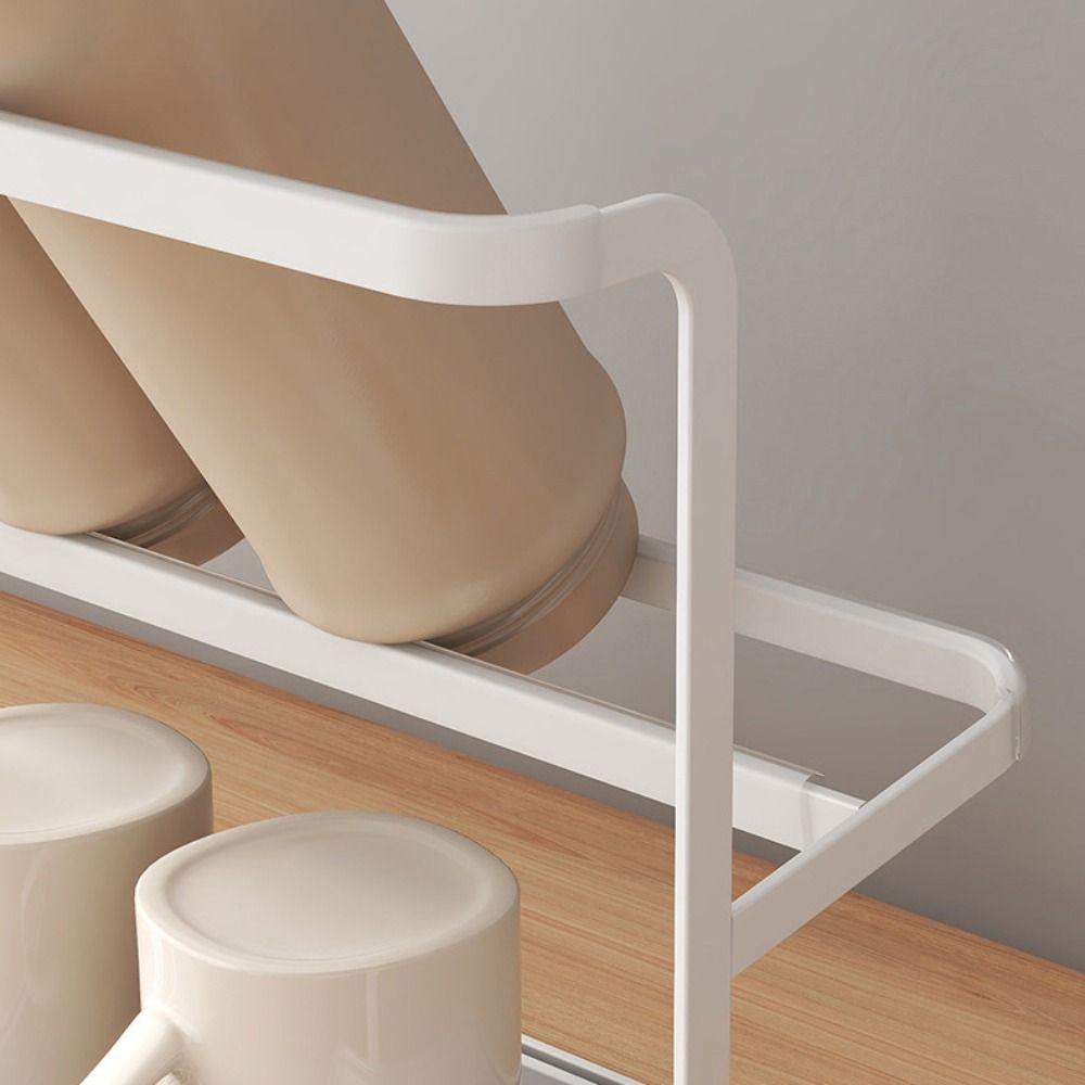 Removable Bottle Drying Rack with Drain Tray Mug Organizer Coffee Cup Drain Holder Countertop