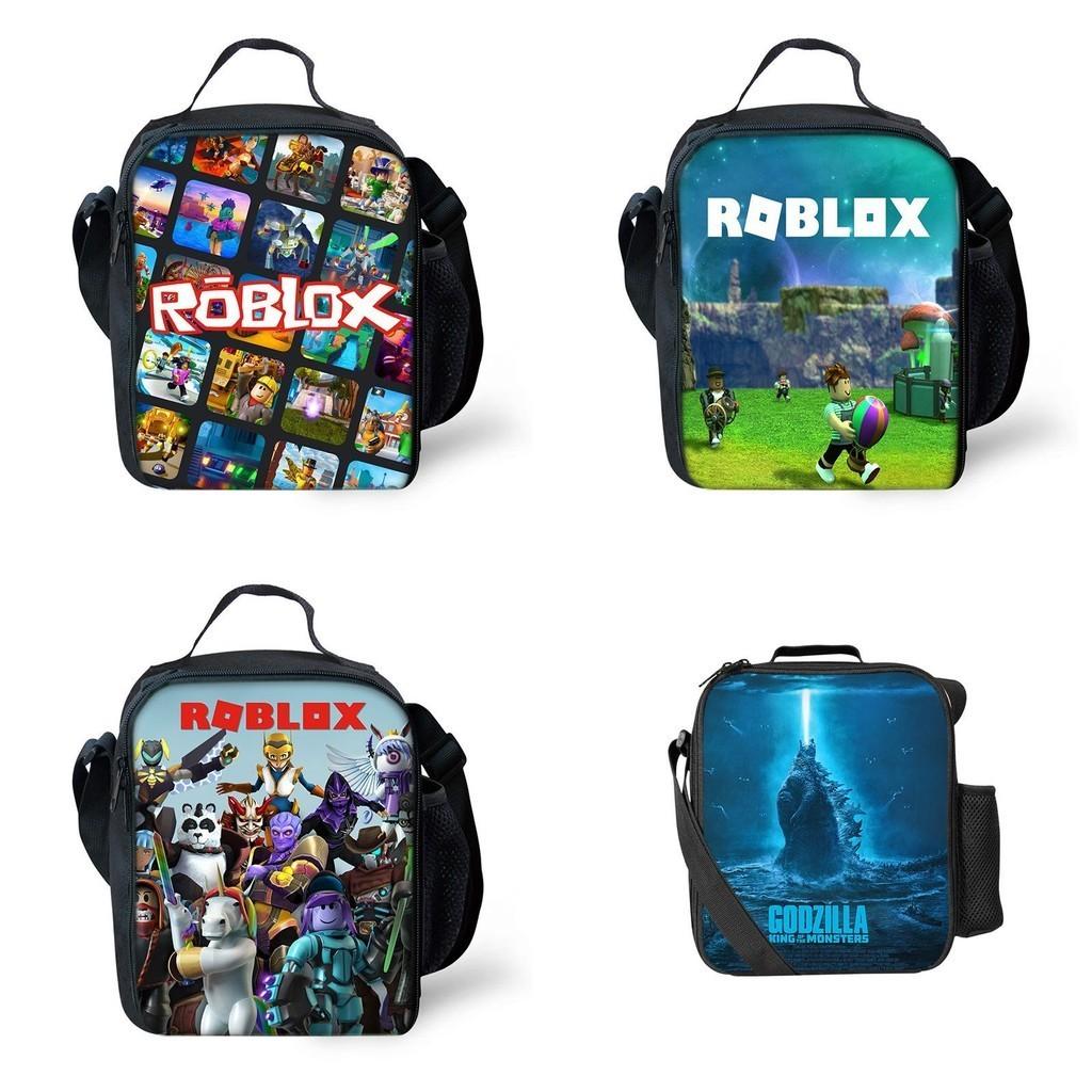 Модная сумка для ланча Roblox для студентов и офисных работников, плечевая сумка из ткани Оксфорд