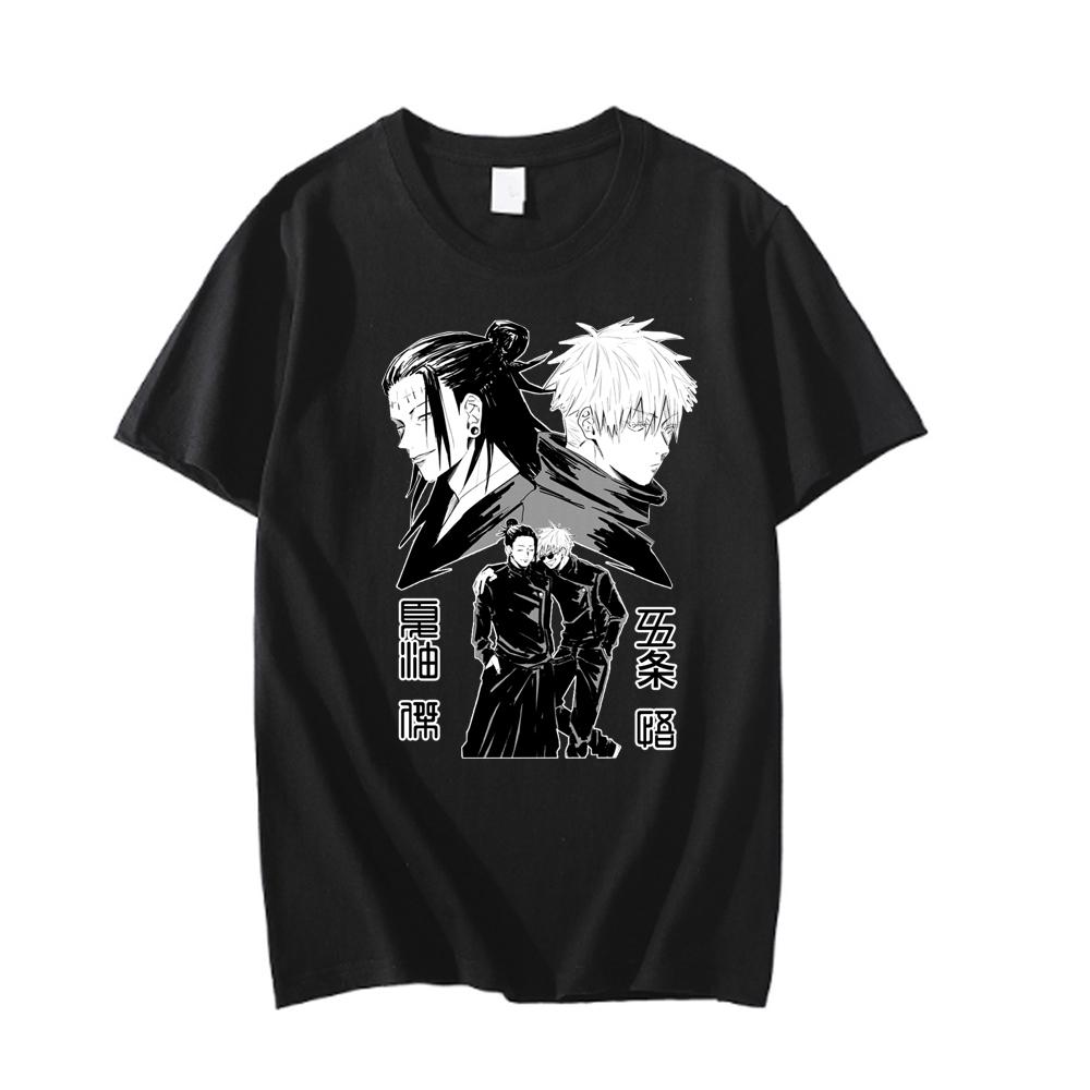 Горячая Распродажа Jujutsu Kaisen Повседневная Рубашка Гето Сугуру Годжо Сатору Принт Унисекс Футболка Летняя Мужская_Женская Подарок Одежда