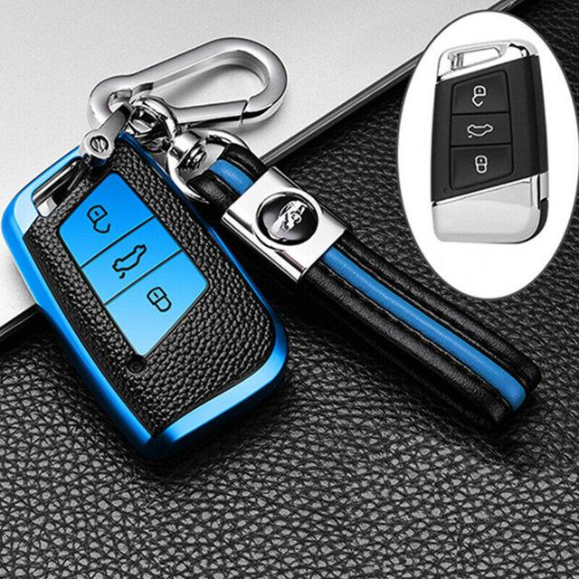 Кожаный чехол для ключей из ТПУ для VW Volkswagen Magotan Passat B8 Skoda Superb Kodiaq A7, брелок с дистанционным управлением, защитный чехол