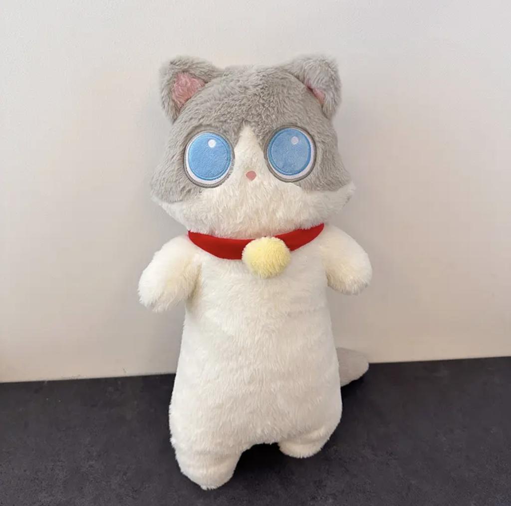 Kawaii Siamese Cat Plush Toy Long Oblong Orange Black Kitten Cats Nap Sleep Pillow For Kids School Home Bed Decor Hug Cushion