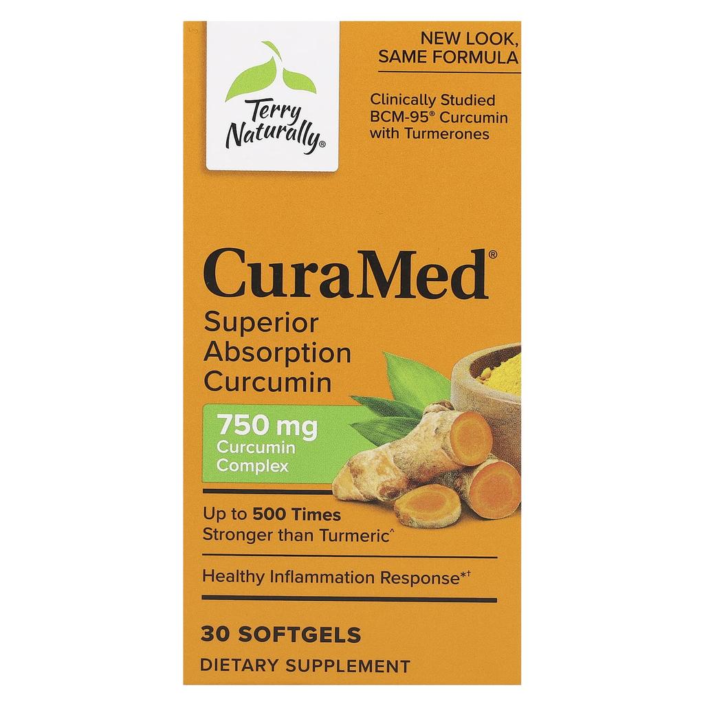 Terry Naturally CuraMed, Highly Absorbable Curcumin, 750 Mg, 30 Softgels