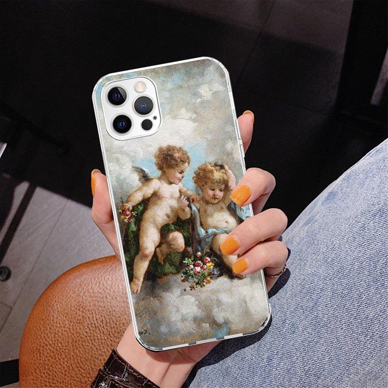 Чехол для телефона в стиле живописи эпохи Возрождения Для iPhone 17 Air 16 Pro Max 16E 15 + 14 Plus 11 12 13 Mini 7 8 SE Подарок Печатная Обложка Fundas 17 A